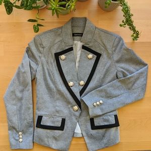 Hiraner black & grey military style blazer